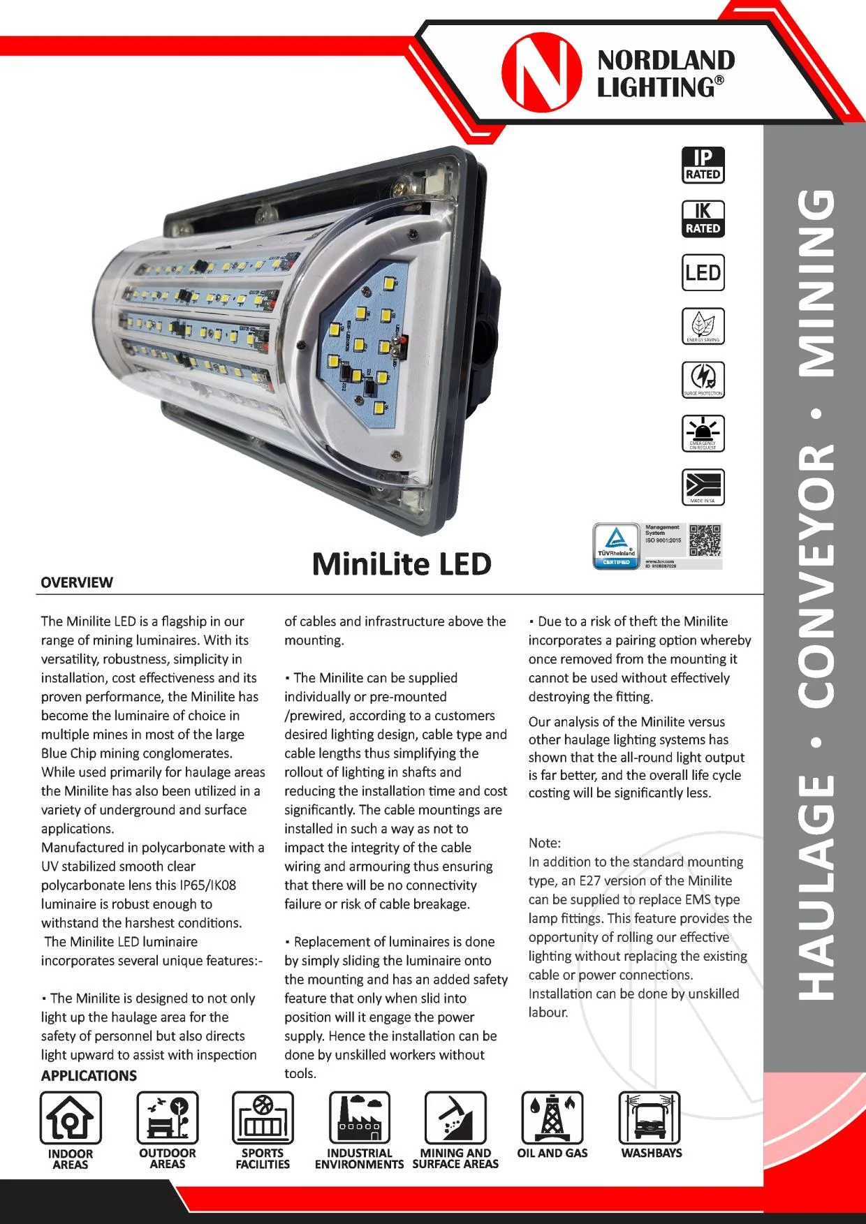 NL1 Nordland Minilite LED Luminaire
